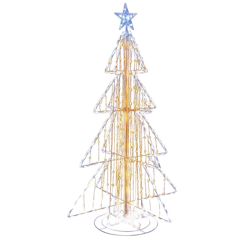 Costway 5 FT Animated Christmas Tree with 252 Warm 202 Cold LED Lights - See Details