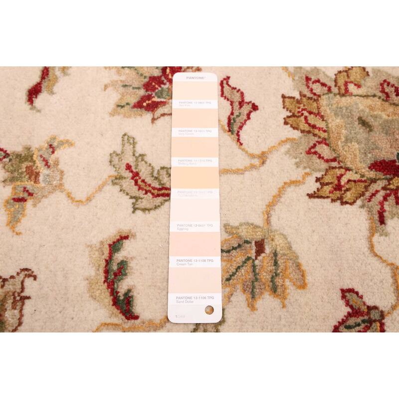 ECARPETGALLERY Hand-knotted Jamshidpour Ivory Silk, Wool Rug - 7'11 x 10'0