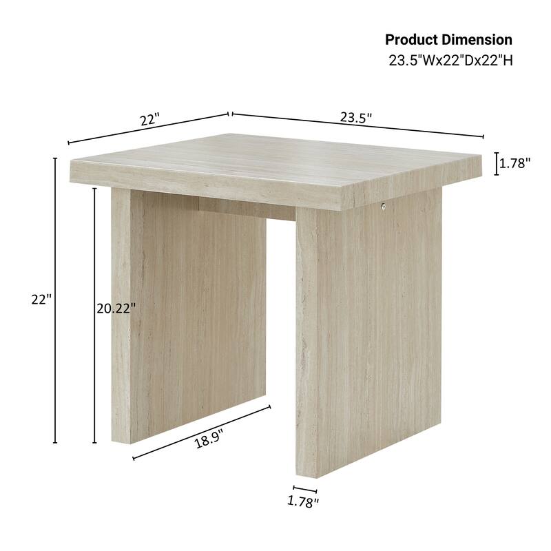 Roundhill Furniture Cavira 3-Piece Faux Marble Coffee Table Set