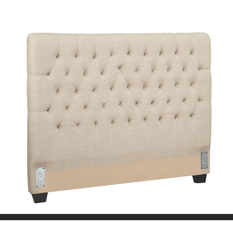 Chloe Upholstered Panel Headboard Oatmeal - King