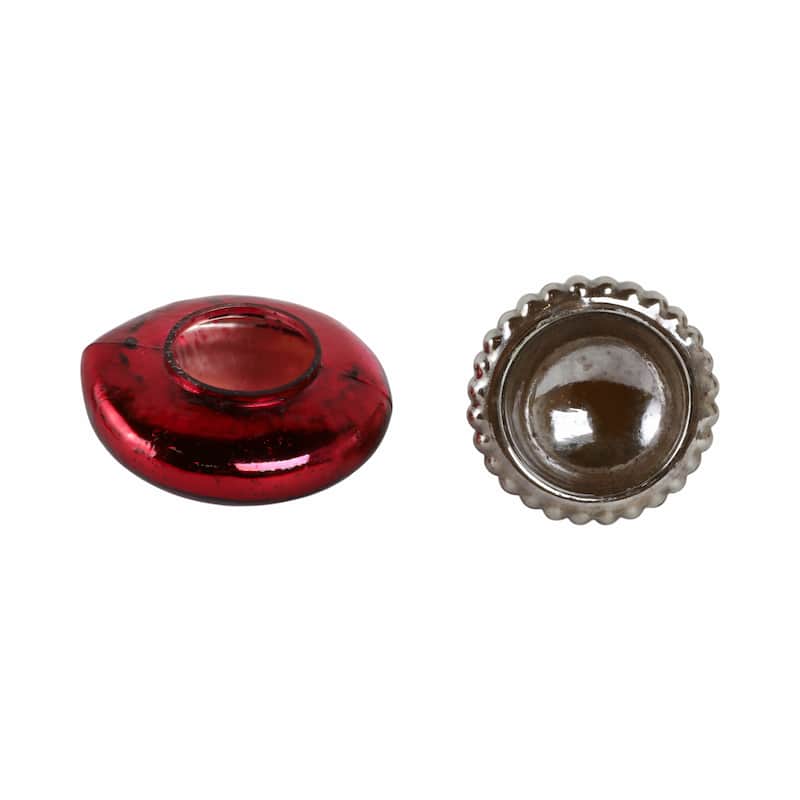Glass Mushroom Candle Jar with Lid Boho Glam Wax Soy Accent Decor - 6" x 6" x 6"
