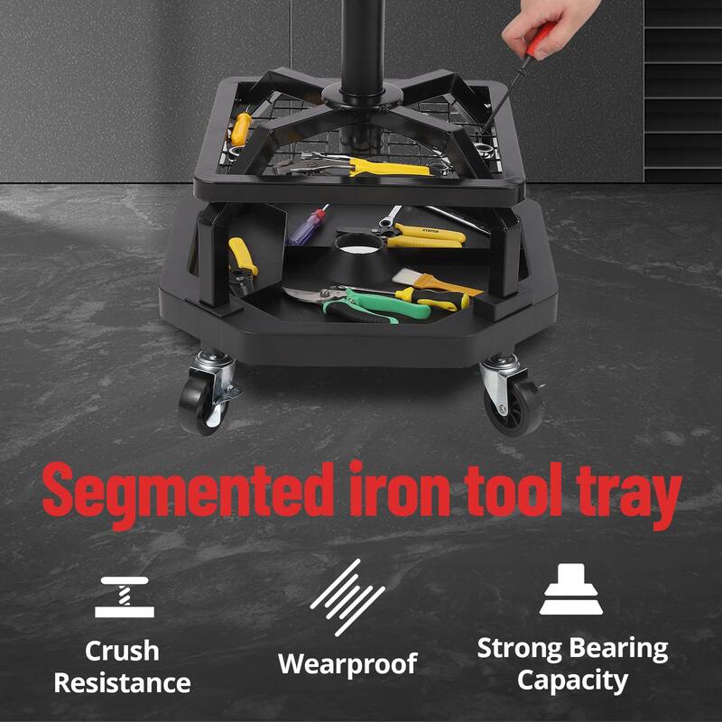 Rolling Shop Stool for Garage with Casters - N/A
