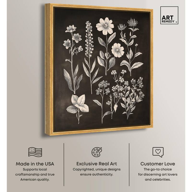 Herbarium on Dark Canvas by Art Remedy