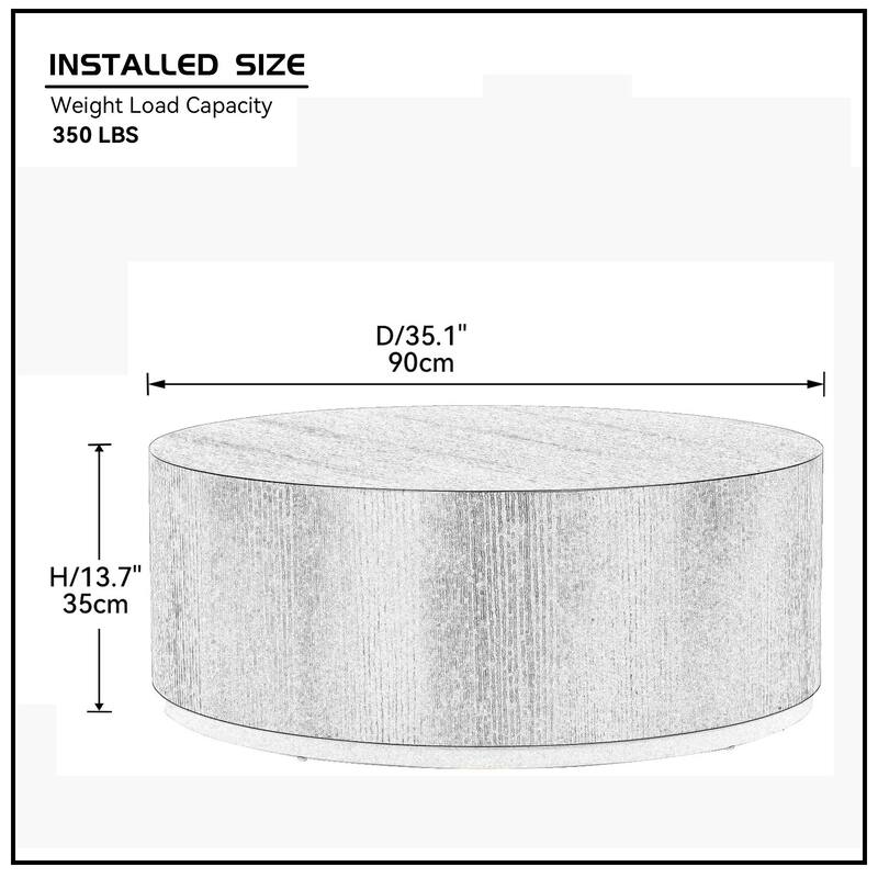 GDF Studio - Welland Modern Wood Round Coffee Table