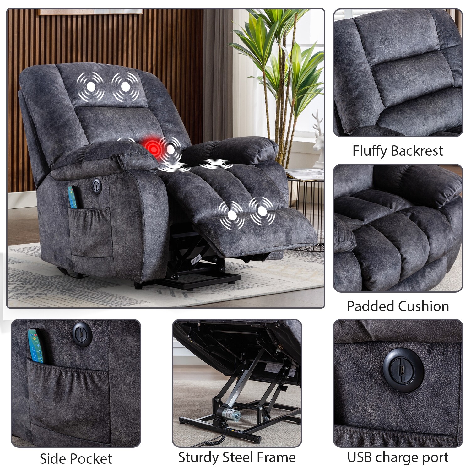 Big fluffy recliners online