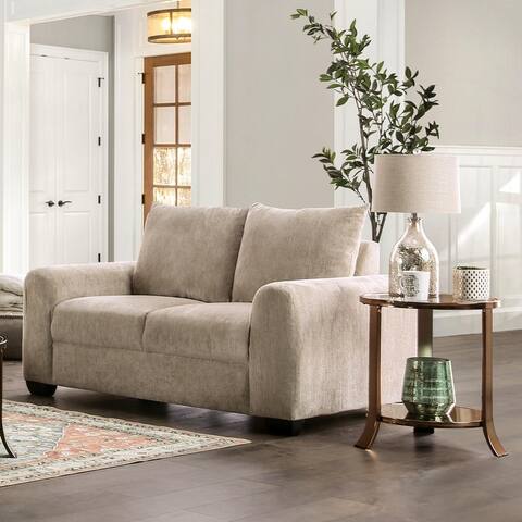 Furniture of America Glenover Contemporary Upholstered Loveseat