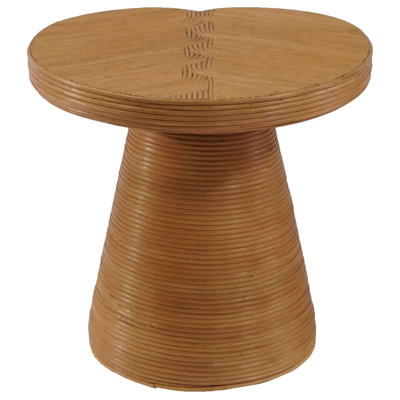 SAFAVIEH Couture Vyvianna Rattan Accent Table - 24"W x 22"D x 21"H
