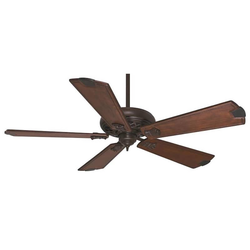 Casablanca 60" Fellini Fan with 5 Walnut Regal Hand-carved Wood Blades