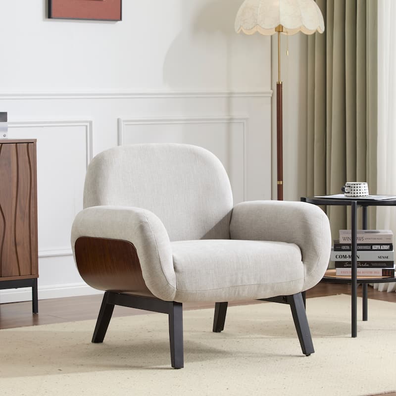 Christopher Knight Home -Daniel Solid Wood And Fabric Armchair