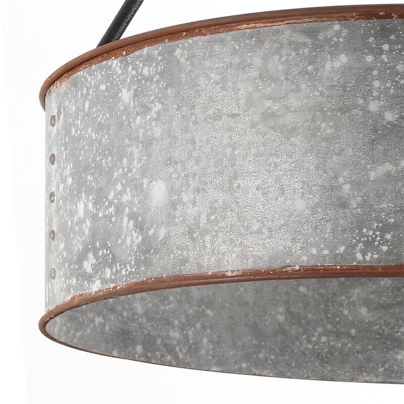Farmhouse Chandelier 24" 5-Light Rustic Metal Shade
