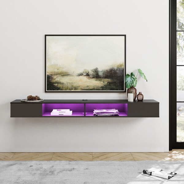 70 inch floating entertainment center discount