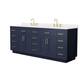 Option Dark Blue, Gold Trim, White Quartz Top
