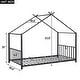 preview thumbnail 6 of 25, Twin Size Metal House Platform Bed