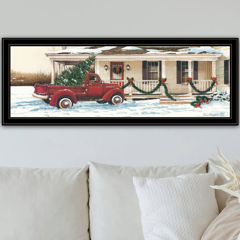 Framed Wall Art - Preparing for Christmas, Black Frame
