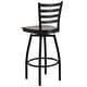 preview thumbnail 6 of 9, Ladder Back Swivel Metal Barstool - 16.5"W x 20.5"D x 44.5"H - 16.5"W x 20.5"D x 44.5"H