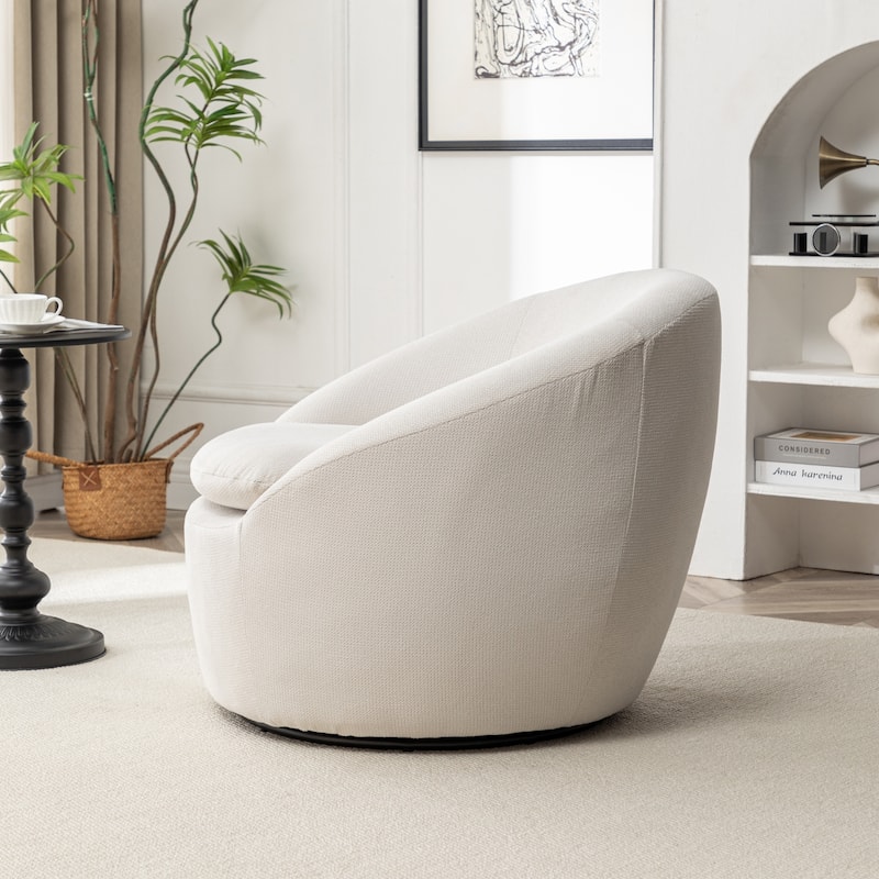 Roundhill Furniture Winnie Modern Swivel Barrel Chair