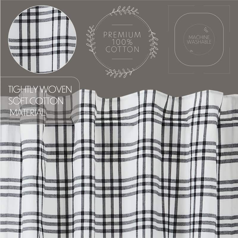 Sawyer Mill Black Plaid Short Panel Set of 2 63x36