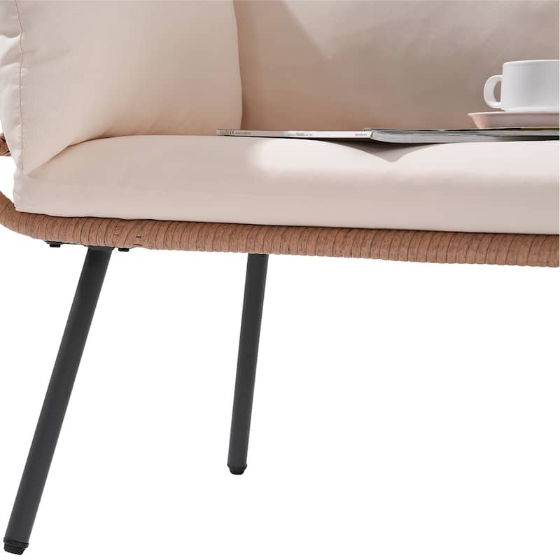 Outdoor Patio Furniture L-Shaped Sectional Sofa Set