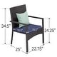 preview thumbnail 5 of 30, MAISON ARTS 6-Pieces Outdoor Dining Sets, 37" Square Metal Bistro Table with Umbrella Hole and 4 Rattan Garden Chairs