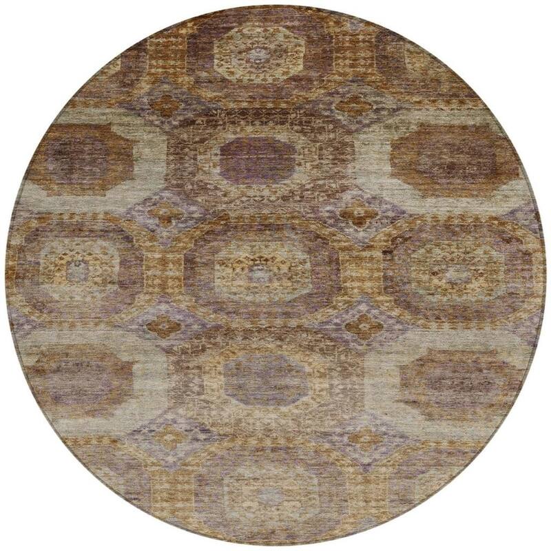 HomeRoots Medallion Transitional Rectangle Outdoor Rug