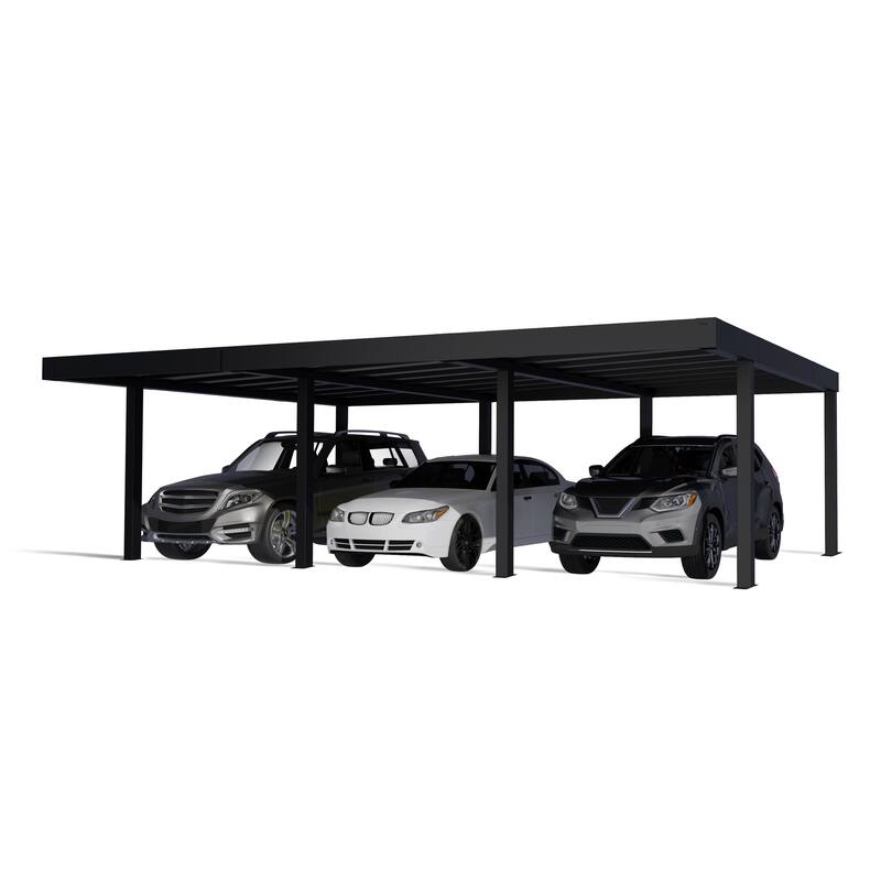 Canopia Oslo 6ft. Black/Gray Opaque Outdoor Carport