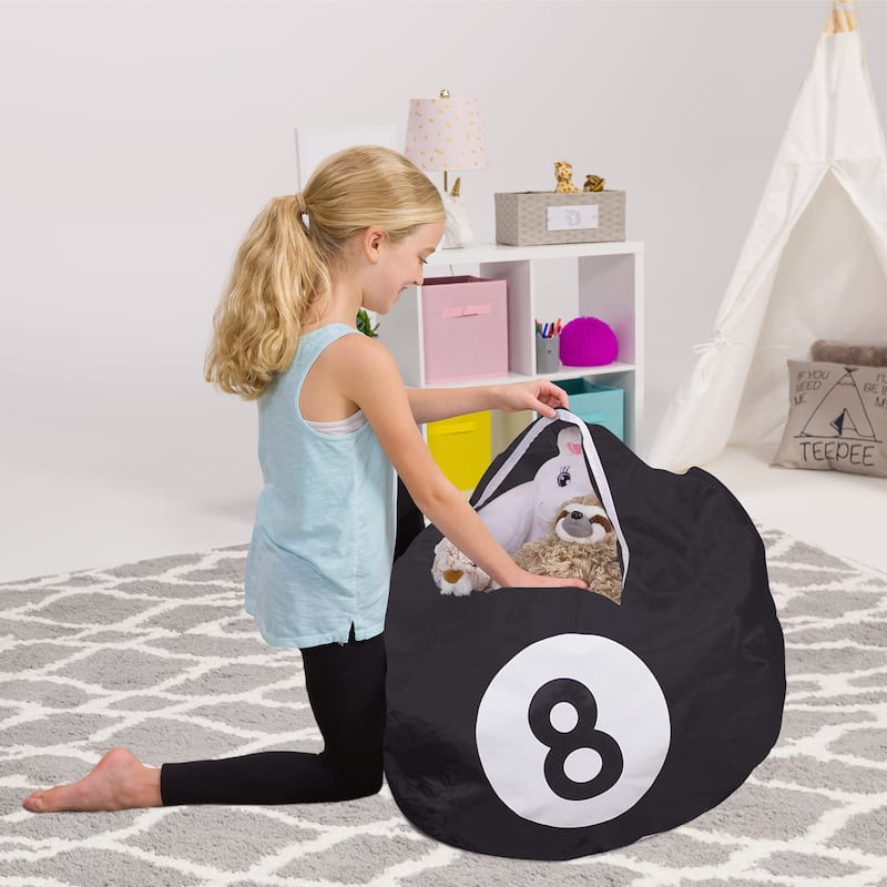 Kids Bean Bag Chair Cover Stuffed Animal Storage or Toy Organizer