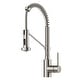 preview thumbnail 1 of 36, Kraus Bolden 2-Function 1-Handle Commercial Pulldown Kitchen Faucet Stainless Steel + Soap Dispenser