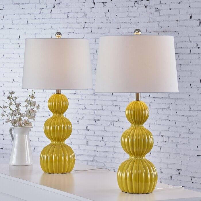 28" Ceramic Table Lamp Set (Set of 2)