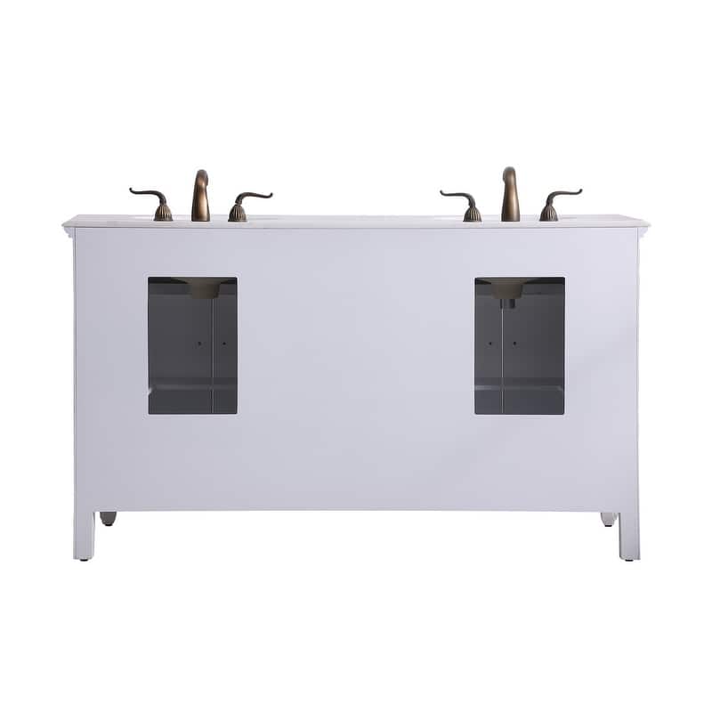 60" Double Bathroom Vanity Sink