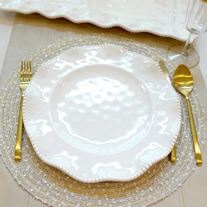 Certified International Perlette 11-inch Dinner Plates, Set of 4