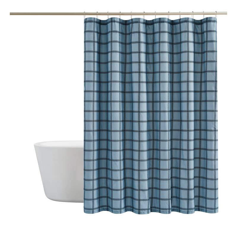 Cannon Luka Grid Shower Curtain