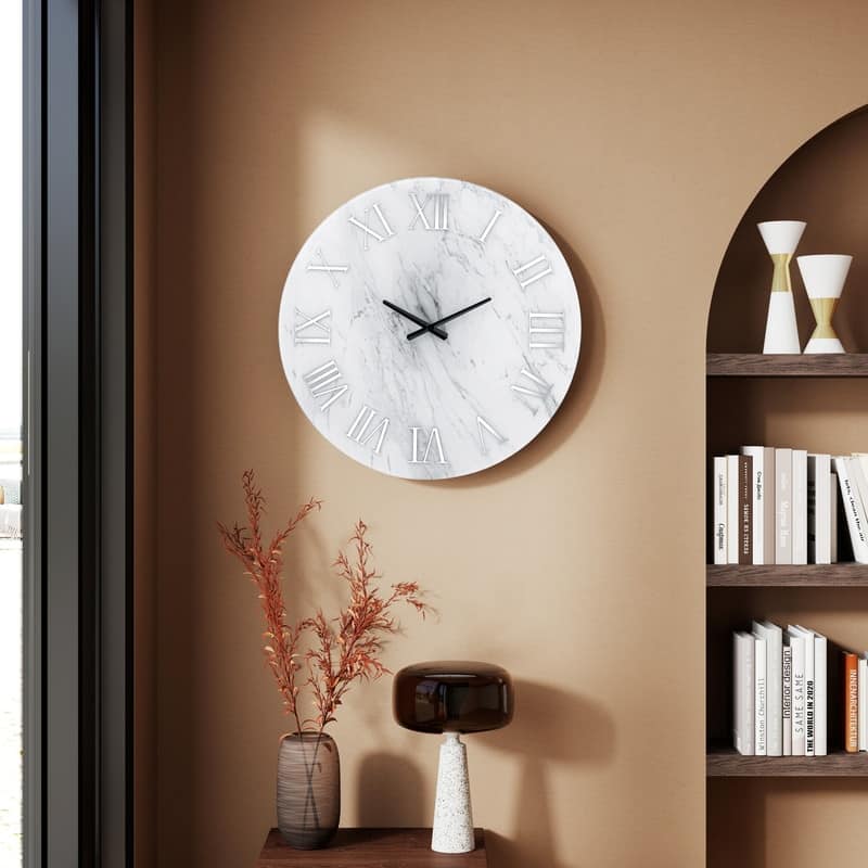 23.6" Glass Frameless Decorative Wall Clock