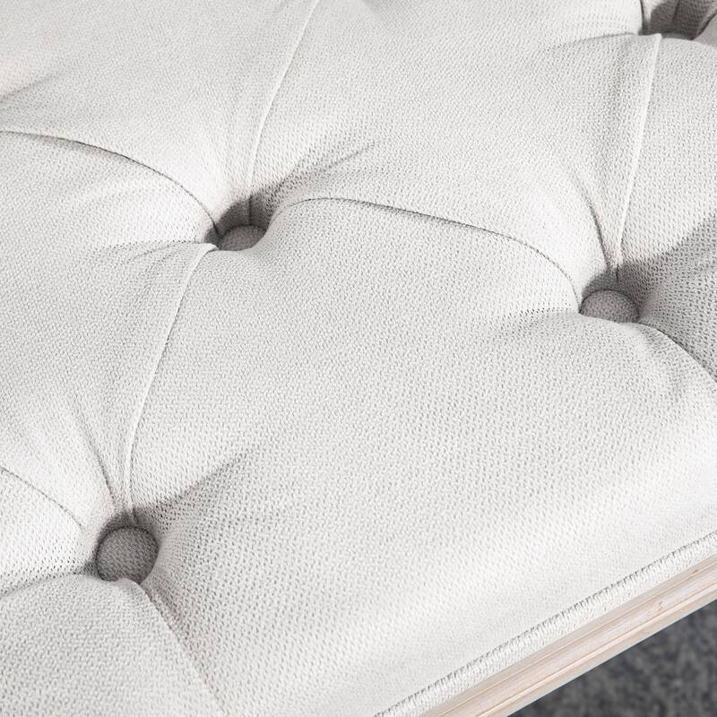 Modern Minimalist End of Bed Bench,Upholstered Bedroom Bench