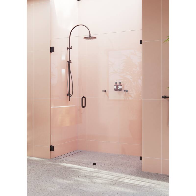 Glass Warehouse 78" x 61.75" Frameless Shower Door - Wall Hinge