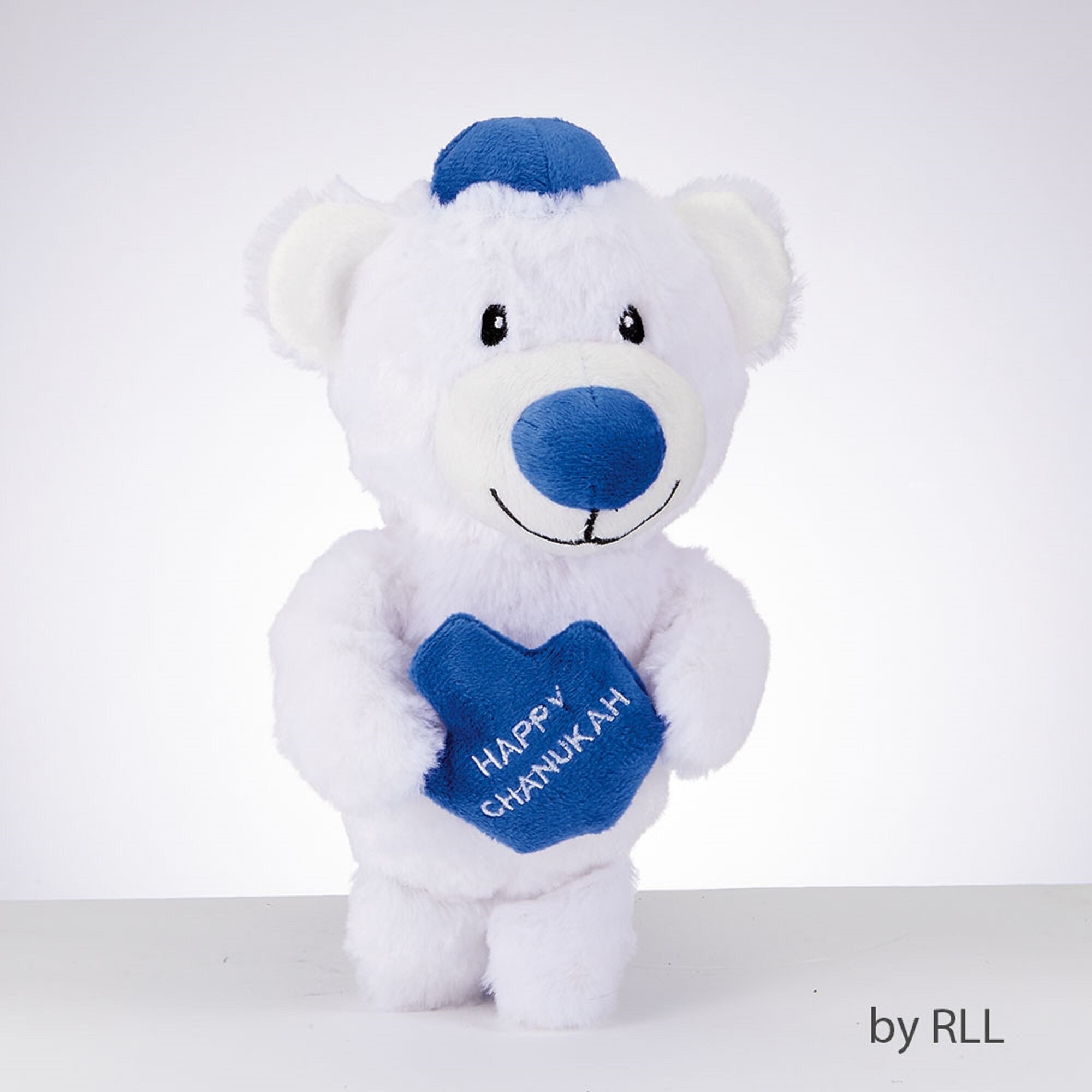 Shop Black Friday Deals On 8 5 Blue And White Happy Chanukah Plush Hanukkah Dog Toy Overstock 30263042