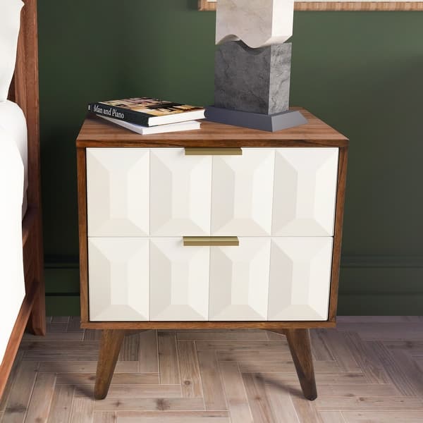 Carson Carrington Greta Burnished Walnut Midcentury Nightstand