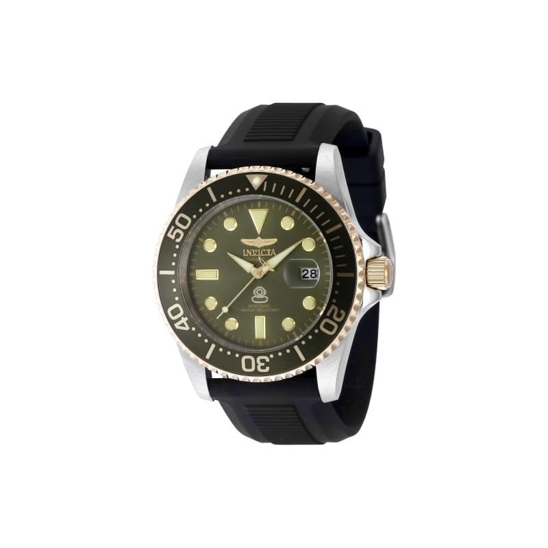 Invicta Men's 48217 Pro Diver Quartz 3 Hand Military Green Dial Watch