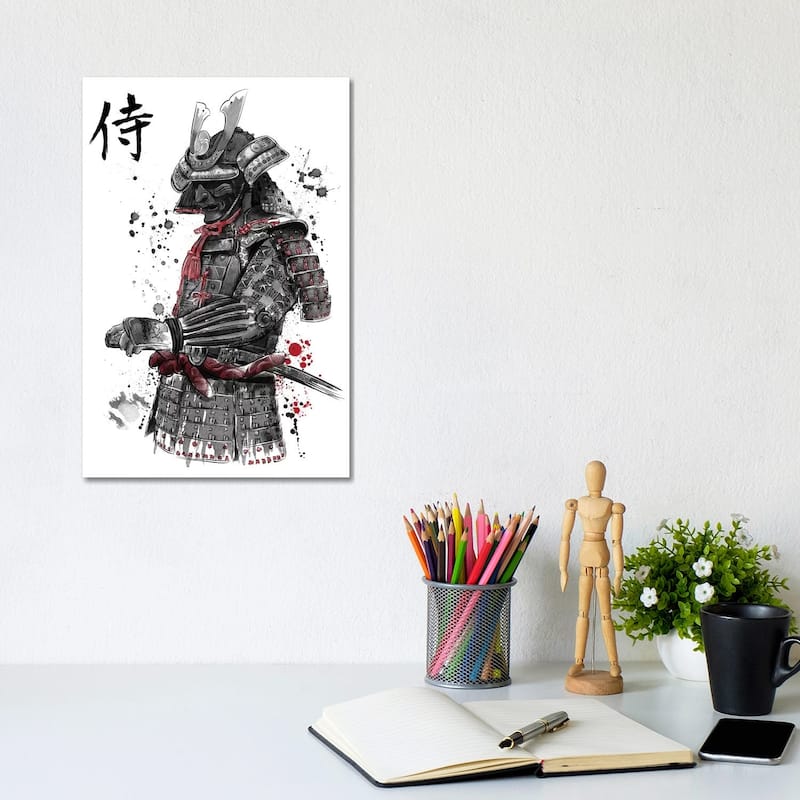iCanvas "Samurai Sumi-E" by Antonio Camarena Canvas Print - 12x8x0.75