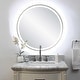 preview thumbnail 2 of 6, LED Lighted Round Vanity Wall Mirror - 32"