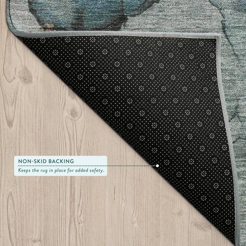 Machine Washable Indoor/ Outdoor Modern Brush Chantille Rug