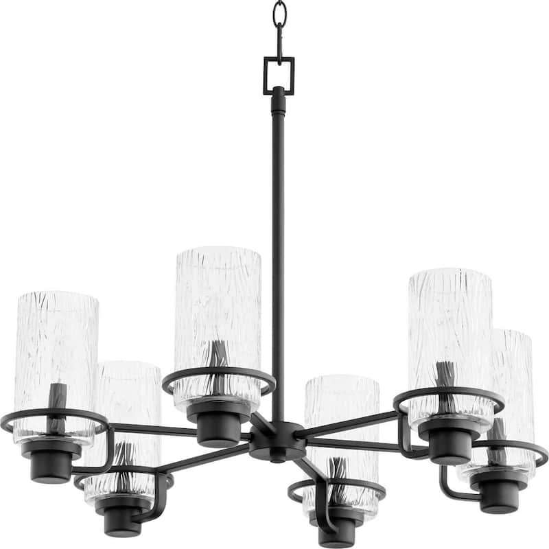 Quorum International 627-6 Lazo 6 Light 28" Wide Chandelier - Textured Black