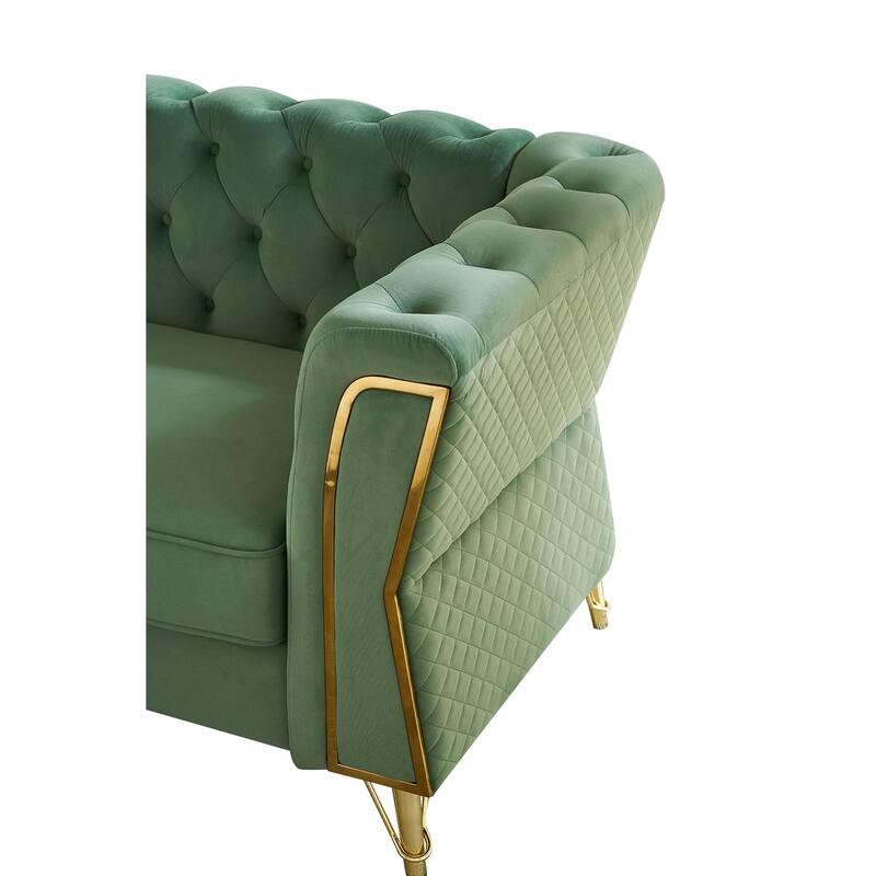 Modern Tufted Velvet Sofa