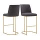 preview thumbnail 7 of 46, Beardsley Bar and Counter Stool (Set of 2) by iNSPIRE Q Modern Black - Bar Height