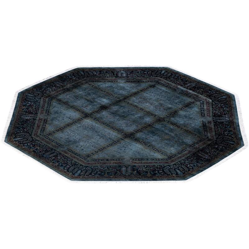 Fine Vibrance One-of-a-Kind Hand-Knotted Area Rug - Gray, 6' 1" x 6' 1" - 6' 1" x 6' 1"