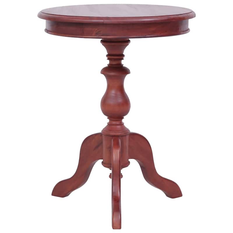 vidaXL Side Table Brown 19.7"x19.7"x25.6" Solid Mahogany Wood