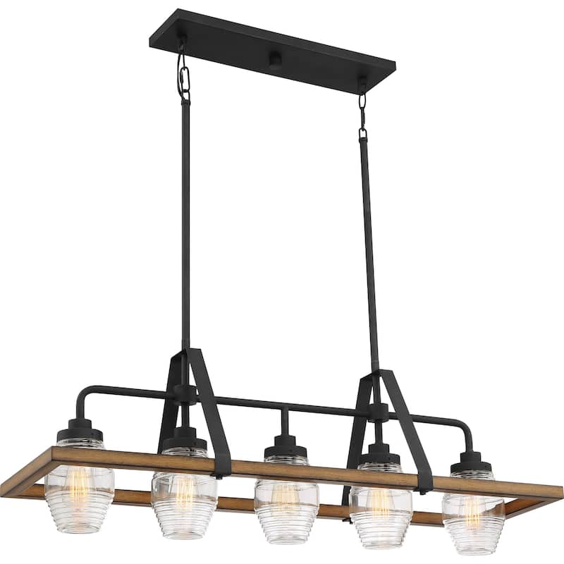 Guilford 5-Light Island Chandelier in Grey Ash