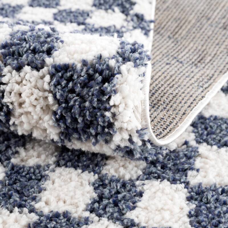 Hauteloom Kieu Hallway, Kitchen Runner Rug - Plush Pile - Driftwood, Black White, Silverton - 2'7" x 7'3"