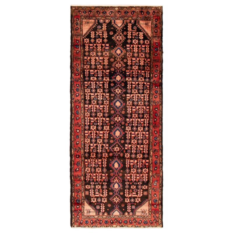 ECARPETGALLERY Hand-knotted Andelz Navy Wool Rug - 3'11 x 9'4 - Dark Navy - 3'11 x 9'4