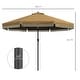 preview thumbnail 28 of 39, Outsunny 9ft Patio Umbrella with Push Button Tilt and Crank, Ruffled Outdoor Market Table Umbrella with Tassles and 8 Ribs