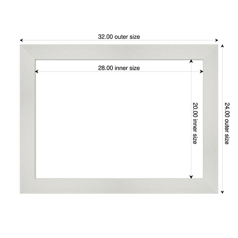 Amanti Art Mosaic Gold Framed Dry Erase Magnetic Board - 32 x 24 in - Mosaic White